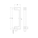 Designer furniture handle square - HNDL-(DESIGN QS)-A2-128MM - 2