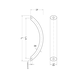 Designer furniture handle oval - HNDL-(DESIGN TT)-A2-192MM - 2