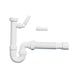 Universal drain trap for sinks, flexible outlet