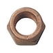 Exhaust slotted nut, reduced wrench size DIN 14441 heavily copper-plated steel - NUT-SL-DIN14441-6-WS17-(C4L)-M12 - 1