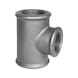 T-piece branch pipe, reduced EN10242 B1, hot-dip galvanised malleable iron - 1