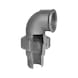 Elbow fitting, flat sealing, with female and male thread EN10242 UA2, hot-dip galvanised malleable iron - 1