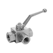 Ball valve Stainless steel, 3-way, high pressure - 1