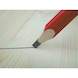 Carpenter's pencil, unsharpened  - CARPPEN-RED-L300-OVAL-W13-H8.5MM - 2