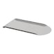 Sheet metal beaver tail tile For easy and secure installation of the single lap roof hook