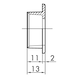Poignée coquille rectangulaire MUG-ZD 2 Fabrication en zamak - 2