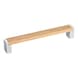 MG-ZDH 1 bow-shaped designer furniture handle Made from die-cast zinc and wood - HNDL-BOW-MG-ZDH1-OAK-(CR)-MATT-160MM - 1