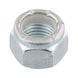 Hexagon nut, high profile with clamping piece (non-metal insert), inch - NUT-HX-NYL-INS-NE-N5-(ZN)-1/4_20 - 1