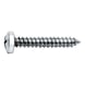 Pan head tapping screw, C shape with H recessed head DIN 7981, steel, zinc-plated, blue passivated (A2K), shape C, with tip - SCR-PANHD-DIN7981-C-H1-(A2K)-2,9X4,5 - 1