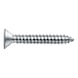 Countersunk tapping screw, shape C with Z recessed head DIN 7982, steel, zinc-plated, blue passivated (A2K) - SCR-CS-DIN7982-C-Z2-(A2K)-3,5X13 - 1