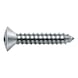 Raised contersunk head tapping screw, C shape with H recessed head DIN 7983, A2 stainless steel, plain. With cross recess. - 1