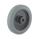 Solid rubber wheel With plastic rim for steel cylinder rollers