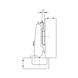 Concealed hinge, Nexis mini click-on 95 For doors with a narrow frame - HNGE-NEXCLON-MINI-SCRON-CRN-(NI)-94DGR - 2