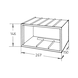 Dry goods rack With three narrow drawer containers for fitted kitchens - RCK-KCH-3COTN-GLASSCLEAR - 2