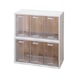 Dry goods rack With six narrow drawer containers for fitted kitchens - RCK-KCH-6COTN-GLASSCLEAR - 3