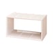 Dry goods rack With three narrow drawer containers for fitted kitchens - RCK-KCH-3COTN-GLASSCLEAR - 1