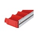 Easy-view storage bin set with wall rail  - WLRL-STRGBOX-(BOX-SZ4)-9BOXES-945MM - 2