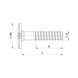 Staircase screw with wood screw thread - SCR-STRWYCNST-WO-AW40-(A2K)-10X125 - 2