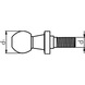 Axe à embout sphérique - KUGZPF-DIN71803-A13-(A2K)-M8 - 2