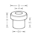 Cable grommet, one-sided - CBLSLEV-ONESIDED-6X10X14MM - 2