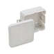 VDE junction box Q12 With external fastening tabs (cross hole and slotted hole for subsequent corrections) - JC-SRFMNT-VDE-GREY-IP20-85X85X37MM - 1