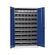 Wing door cabinet, depth 500&nbsp;mm With W-SLB system storage boxes size 3 and 4 - WNGDRCAB-STEEL-SLB-FB523-BOX-RAL5010 - 1