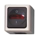 Elmo<SUP>® </SUP>AP damp-room heating emergency stop switch Off/2-pin - SWTCH-SM-HEATINGEMERGENCY-OUT-2PIN-GREY - 1