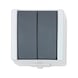 AP damp-room series switch - SWTCH-SM-SERIES-GREY-10A-250V - 1