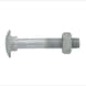 Round head screw with square neck and nut - 1