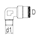 Winkel-Einschraubverschraubung steckbar für Zentralschmieranlage - ARM-ZSA-(EINSHR-VSHR)-WNKL-STEB-D6-M10X1 - 2