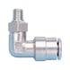 Freely rotatable joint, insertable For central lubrication units - FITT-CLS-REVOLVHNGE-FMOV-PLG-D6-M6X1KEG - 1