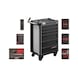 System workshop trolley Pro 8.4, equipped - WRKSHPTRLY-PRO-8.4-6DRWR-EQUIP-R7047 - 1