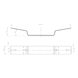 Piede centrale basso per sistema AeroMount Per montaggio inclinato di 10° per il collegamento di file successive di moduli su tetti piani - AEROMOUNT-OW10-PIEDE-CENTR-BASSO-LUNGO - 2