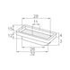 Stopp rectangular furniture glider insert - INRTGLID-STOPP-BLACK-32X15MM - 2