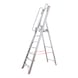 Lightweight platform ladder With long handrails and large platform - PLTFORMLDR-LIGHTWEIGHT-7STEP - 1