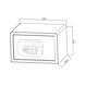 Coffre de surêté électronique CF1 7L - COFFRE-FORT ELECTRONIQUE CFE1 7L - 2