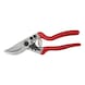 Secateurs with angled blade