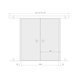 Synchronisations-Set ABILIT-G für zweiflügelige Türen aus Glas - 2