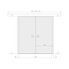 Synchronisations-Set ABILIT für zweiflügelige Türen aus Holz - 2