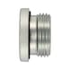 Hexagon socket threaded plug with collar, inch Steel, zinc-nickel-plated silver (ZNSHL), NBR sealing ring - 1