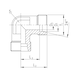 Angled cutting ring fitting, stainless steel 90° - TUBFITT-ISO8434-S-E-A5-D25-M36X2 - 2