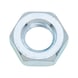 Hexagon nut, flat profile with fine thread DIN 936, steel, zinc-plated, blue passivated (A2K) - 1