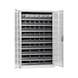 Wing door cabinet, depth 500&nbsp;mm With W-SLB system storage boxes size 3 and 4 - WNGDRCAB-STEEL-SLB-FB523-BOX-RAL7035 - 1