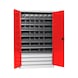 Wing door cabinet, depth 500&nbsp;mm With W-SLB system storage boxes size 3 and 4 - WNGDRCAB-STEEL-SLB-FB523S-BOX-RAL3020 - 1