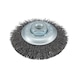 Bevel brush LONGLIFE crimped steel with M14 connecting thread - TAPBRSH-AD-LONGLIFE-D100X10MMXM14 - 1