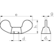 Ecrou à oreilles, forme aile ronde (forme allemande) - ECR-OREILLE-DIN315-TG-(A2K)-M8 - 2