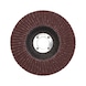 Segmented Grinding Disc for Steel Synthetic corundum - FLPDISC-NC-CLTH-DOMED-BR22,23-G40-D125 - 3