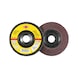 Segmented grinding disc, synthetic corundum, fabric plate - FLPDISC-NC-CLTH-DOMED-BR22,2-G40-D115 - 1