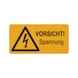 Safety and warning sign — CAUTION! Voltage - LBL-ADH-VOLTAGE-ESS-(52X26MM) - 1
