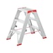 Riveted aluminium standing ladder with steps - STANDLDR-ALU-2X3STEP - 1